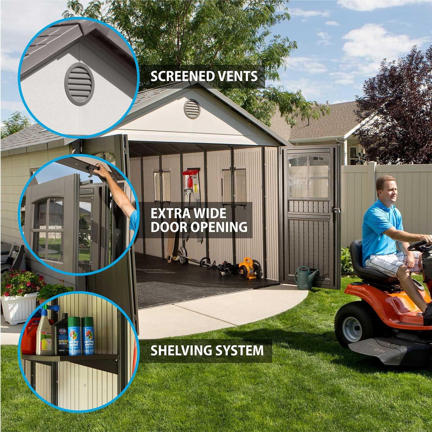 Lifetime 11 Ft. X 18.5 Ft. Outdoor Storage Shed - 60236 - Backyard Provider
