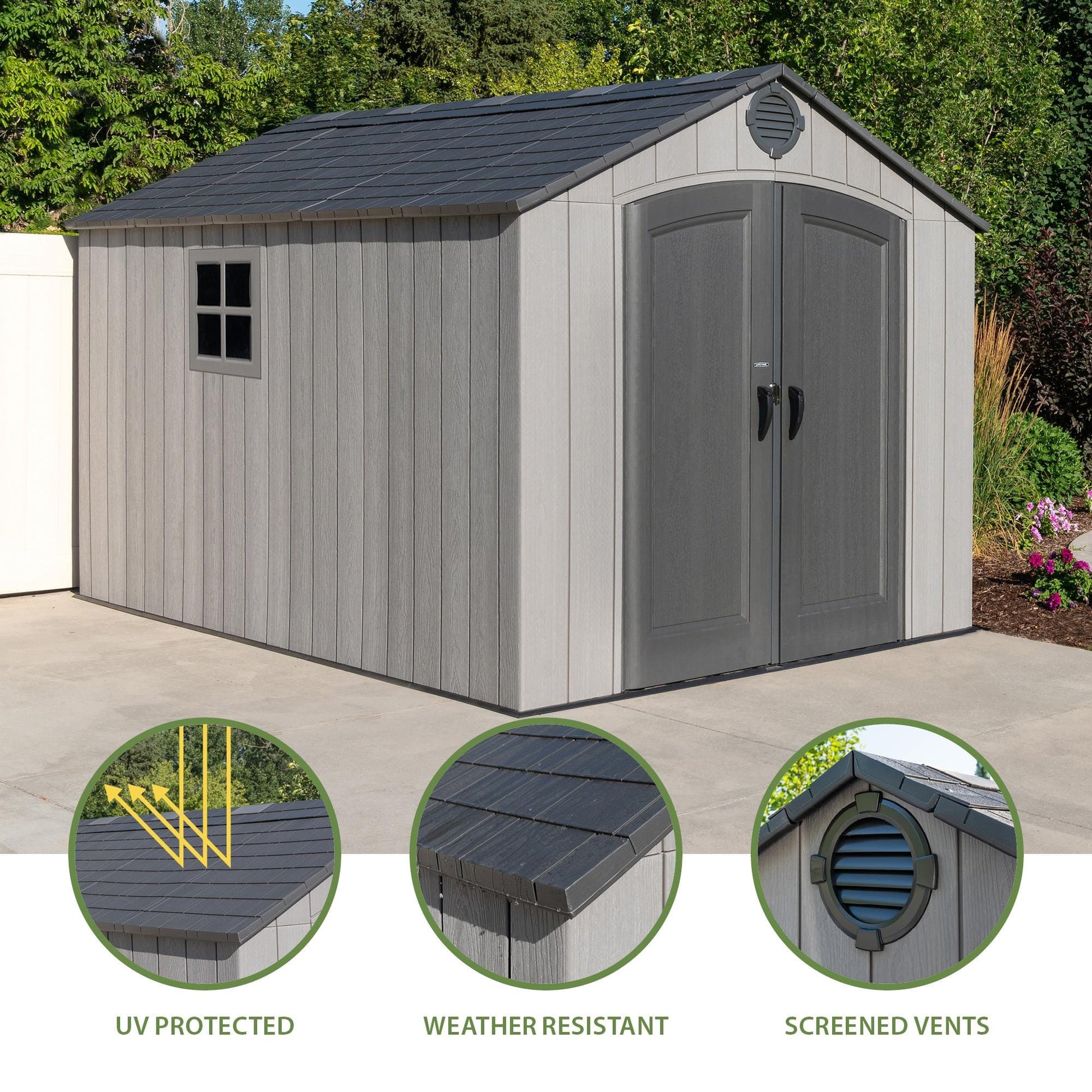 Lifetime 8 Ft. X 12.5 Ft. Outdoor Storage Shed - 60305 - Backyard Provider