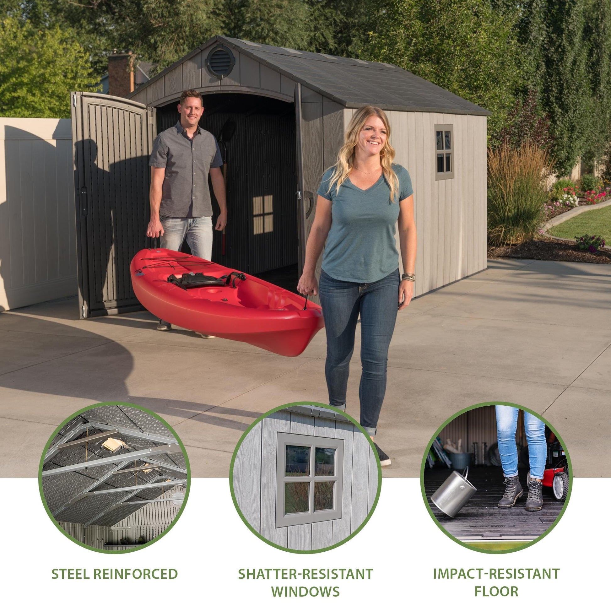 Lifetime 8 Ft. X 12.5 Ft. Outdoor Storage Shed - 60305 - Backyard Provider
