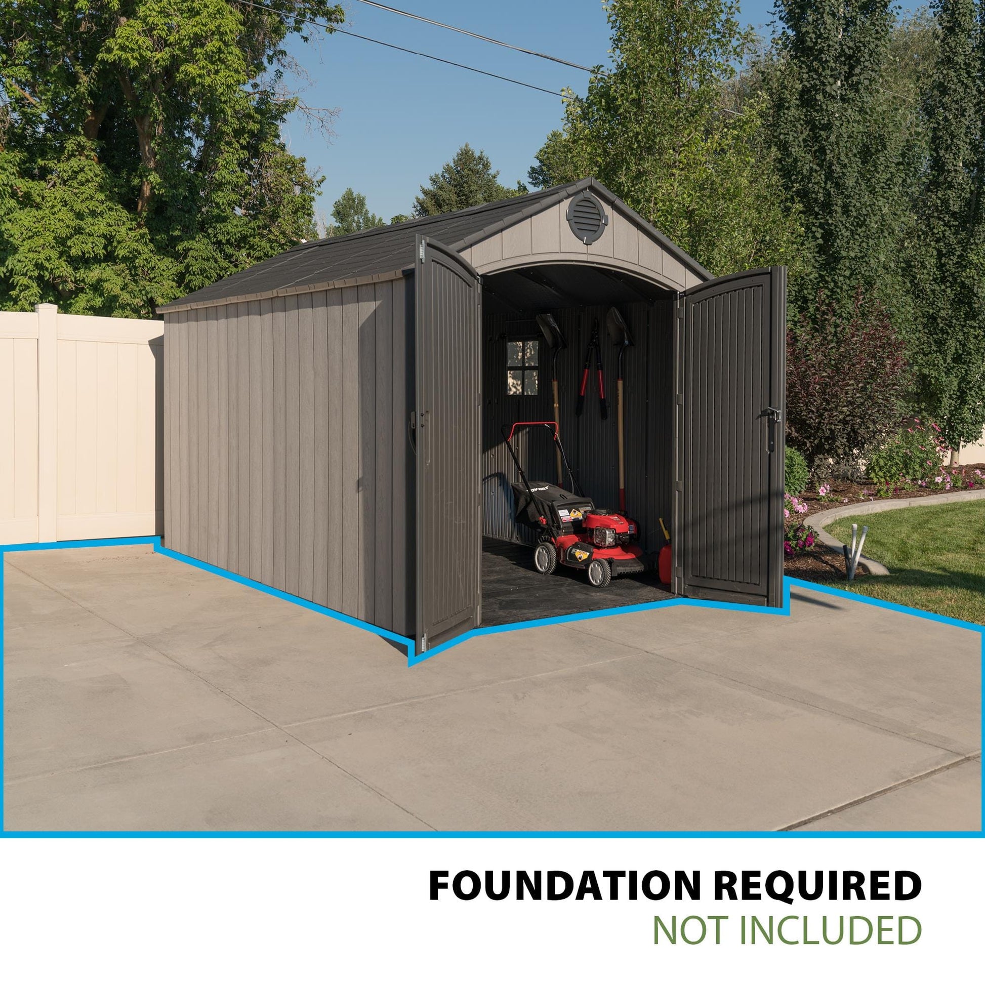 Lifetime 8 Ft. X 12.5 Ft. Outdoor Storage Shed - 60305 - Backyard Provider