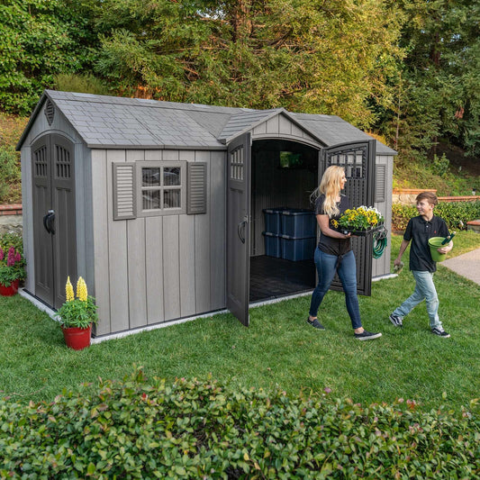 Lifetime 15 Ft X 8 Ft Outdoor Storage Shed - 60318 - Backyard Provider