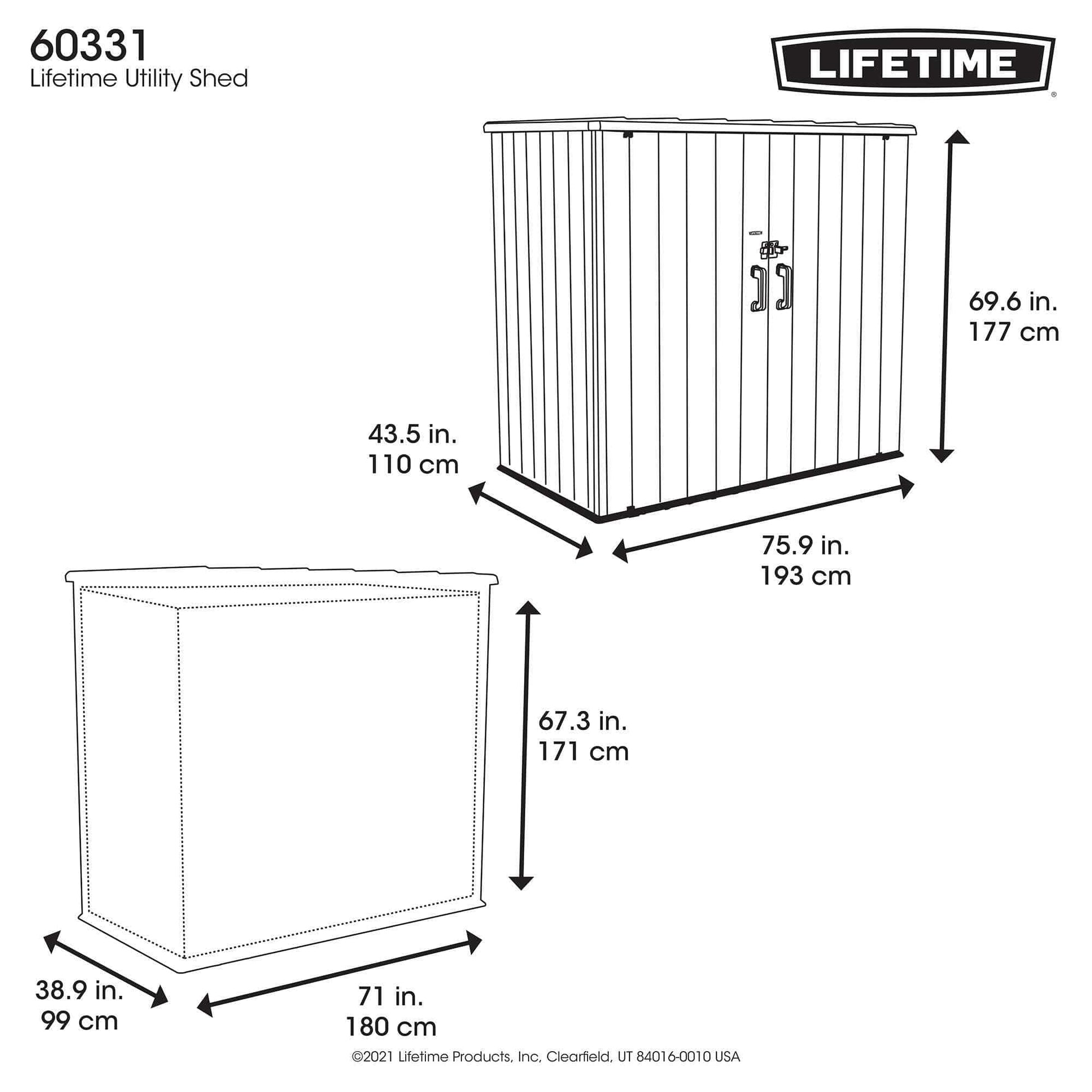 Lifetime Utility Shed - 60331U - Backyard Provider