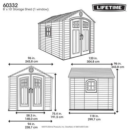 Lifetime 8 Ft. X 10 Ft. Outdoor Storage Shed - 60332 - Backyard Provider