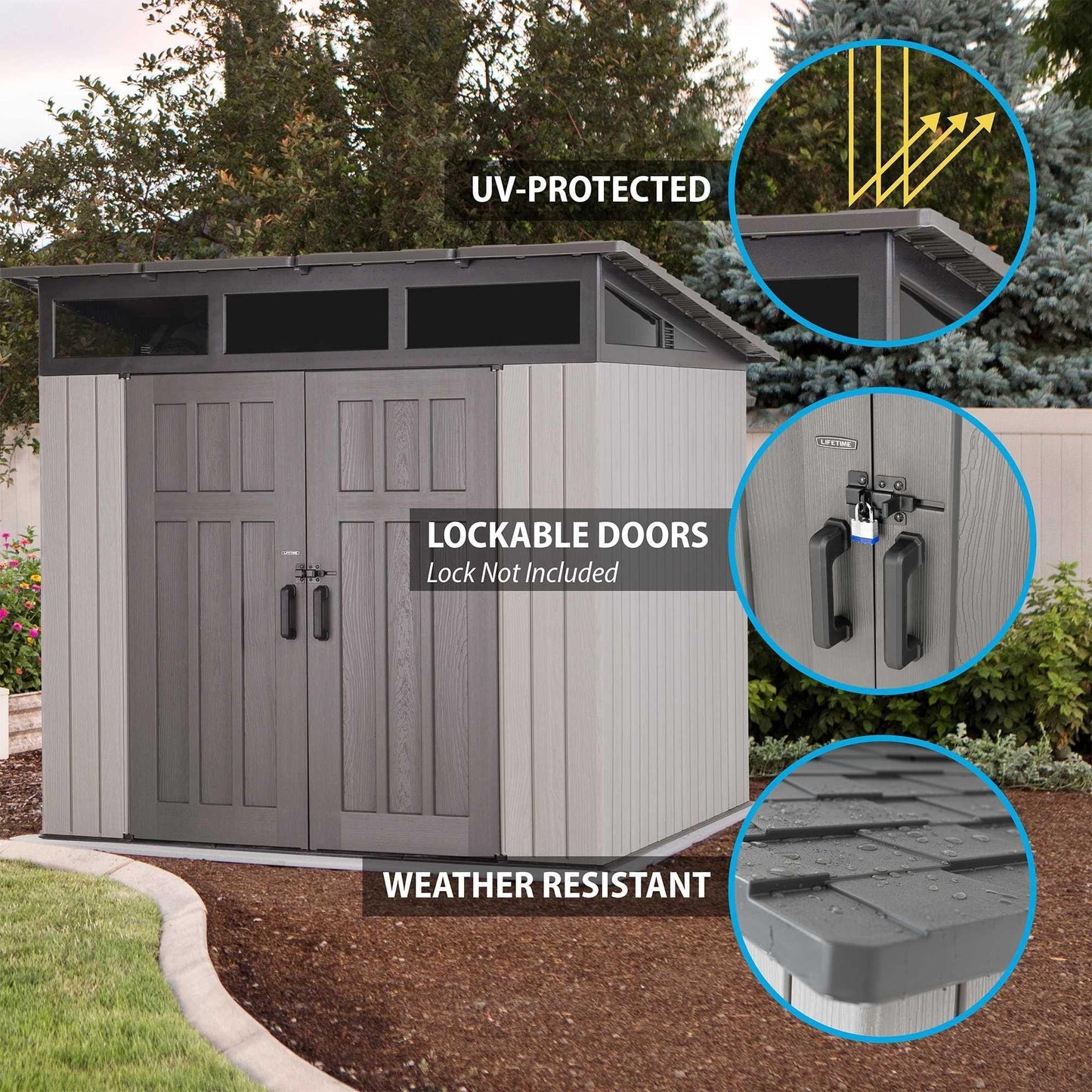 Lifetime 8.3 Ft. X 8.3 Ft. Outdoor Storage Shed - 60336 - Backyard Provider