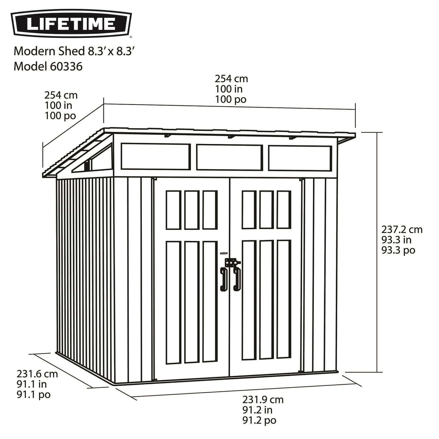 Lifetime 8.3 Ft. X 8.3 Ft. Outdoor Storage Shed - 60336 - Backyard Provider