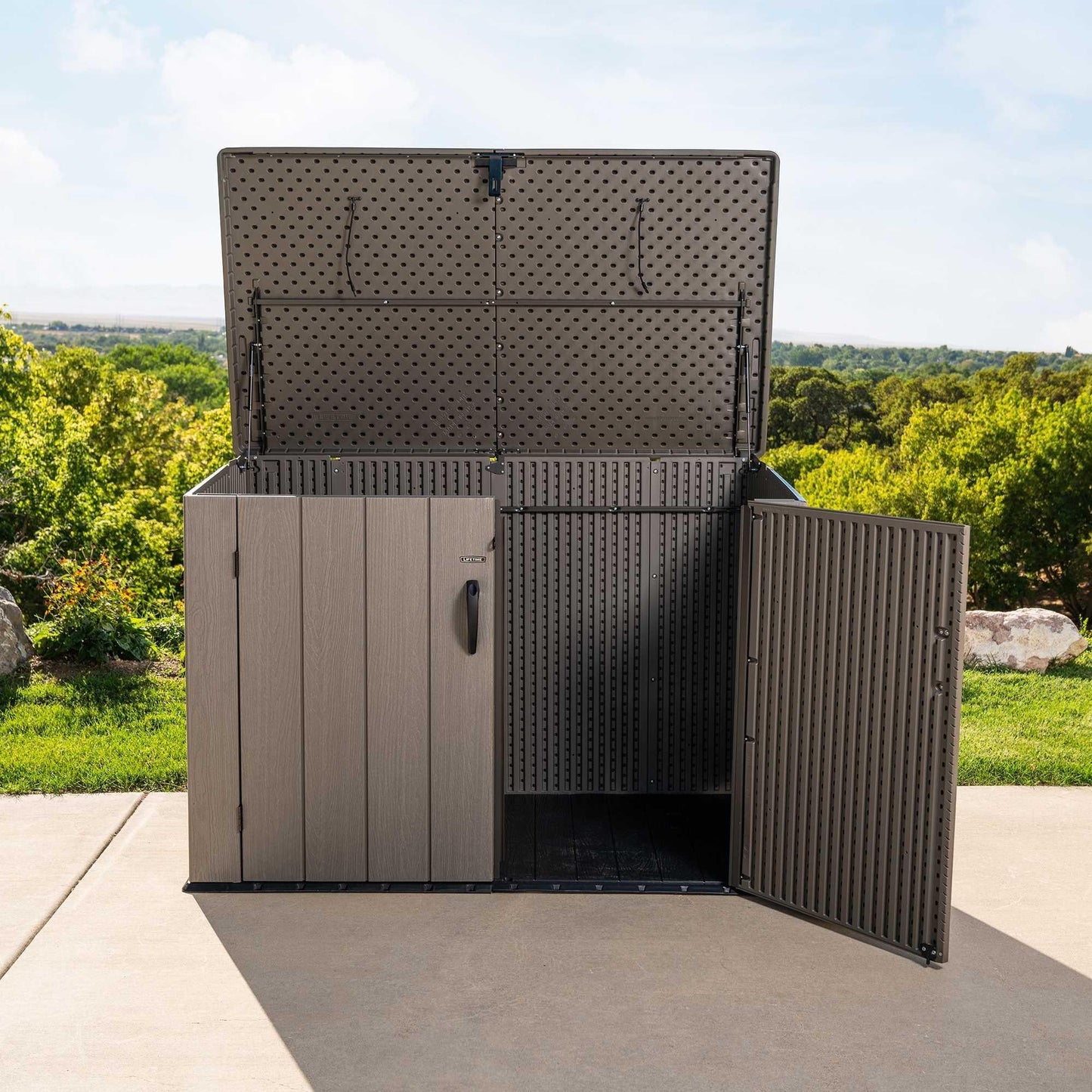 Lifetime Horizontal Storage Shed (75 Cubic Feet) - 60341 - Backyard Provider