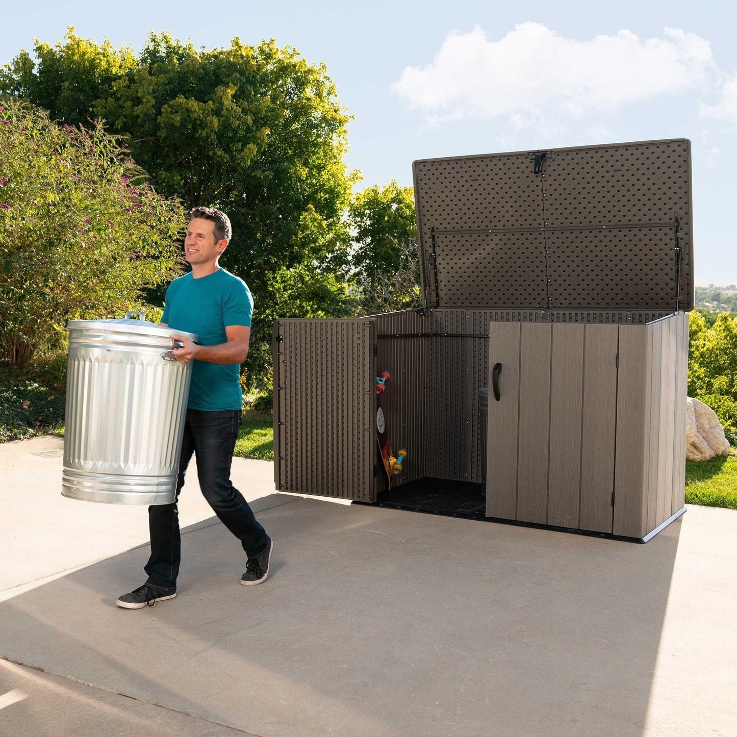 Lifetime Horizontal Storage Shed (75 Cubic Feet) - 60341 - Backyard Provider