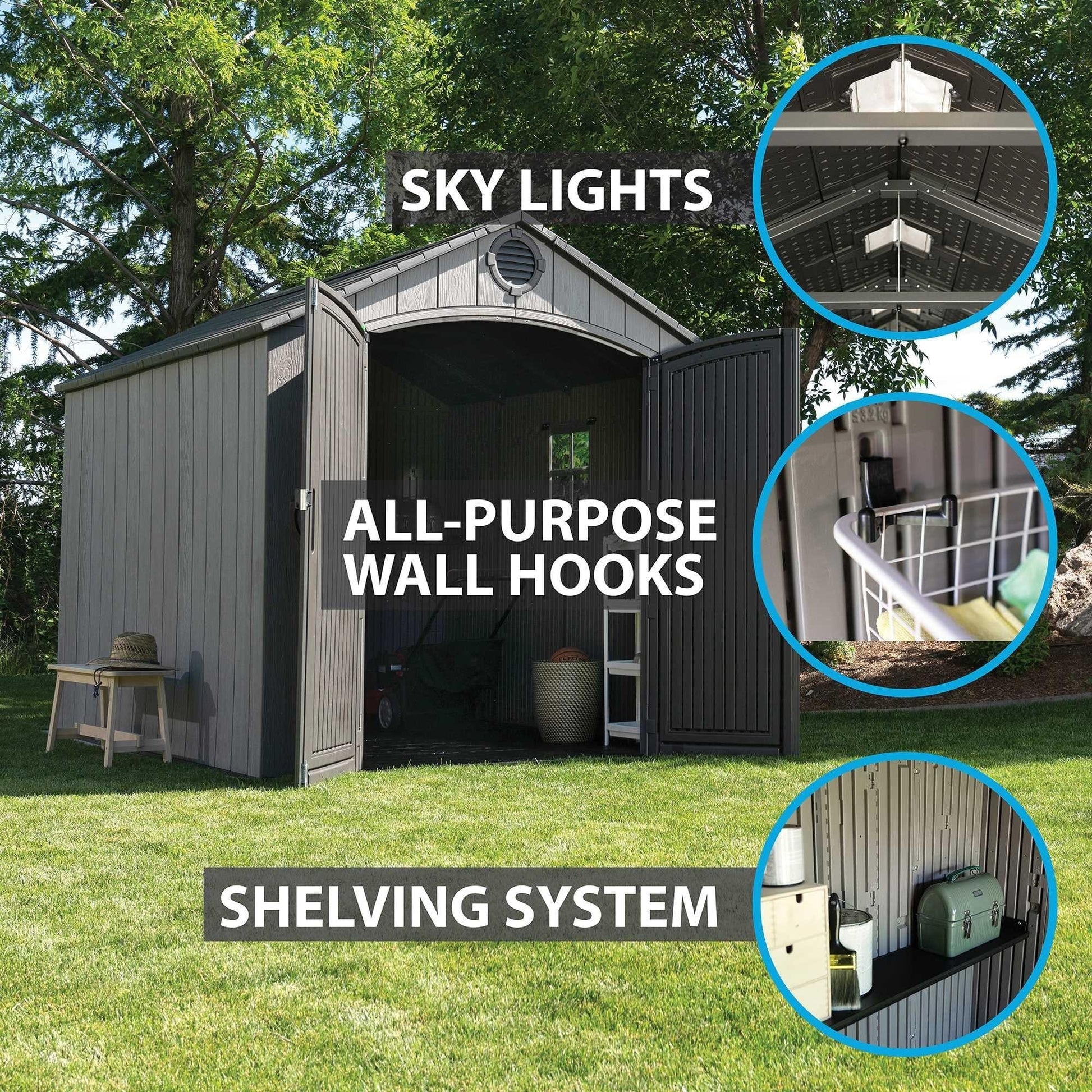 Lifetime 8 Ft. X 10 Ft. Outdoor Storage Shed - 60356 - Backyard Provider