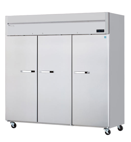 Blue Air| 81" Wide 3 Door Top Mount Reach-In Refrigerator -  BSR72T-HC