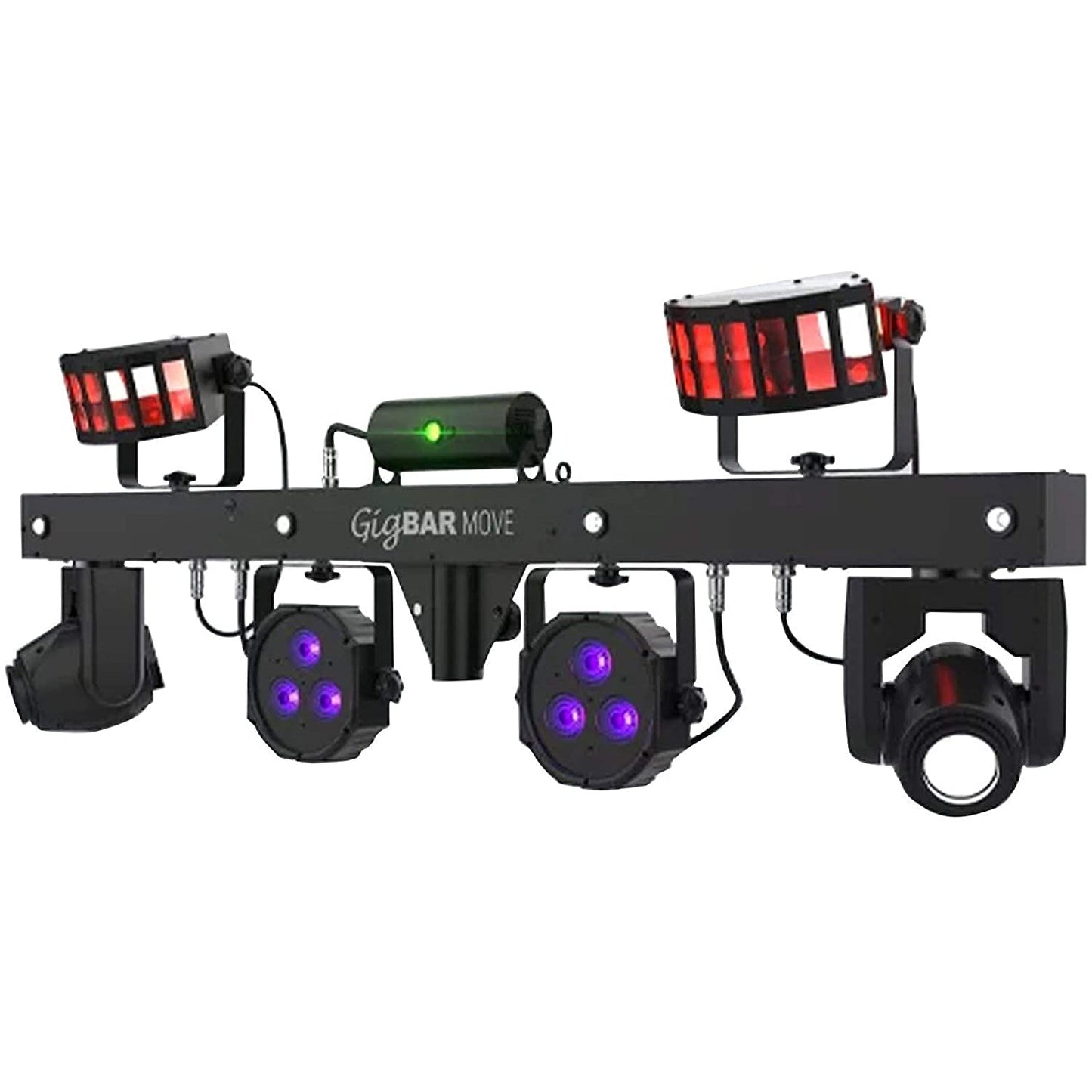 CHAUVET DJ Gig Bar Move 5-in-1 LED Lighting System with 2 Moving Heads, Black - 182527