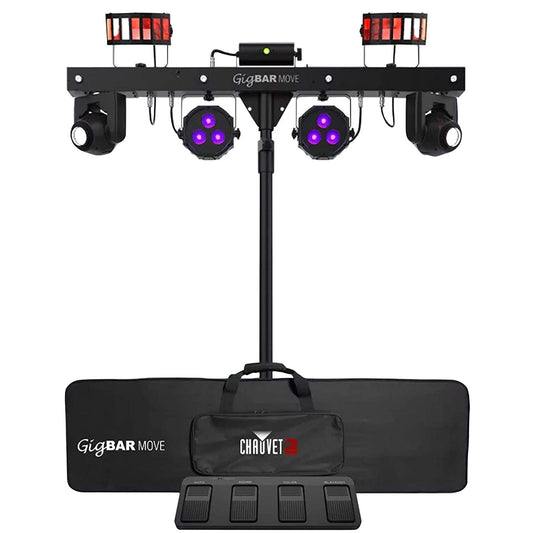 CHAUVET DJ Gig Bar Move 5-in-1 LED Lighting System with 2 Moving Heads, Black - 182527
