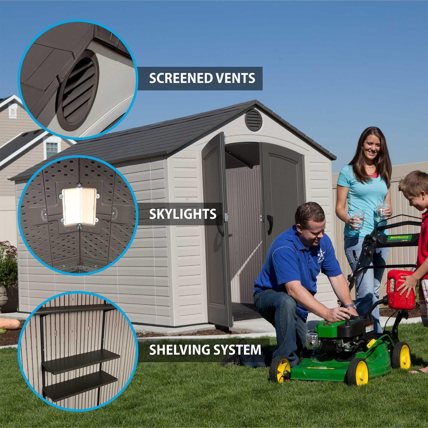 Lifetime 8 Ft. X 12.5 Ft. Outdoor Storage Shed - 6402 - Backyard Provider