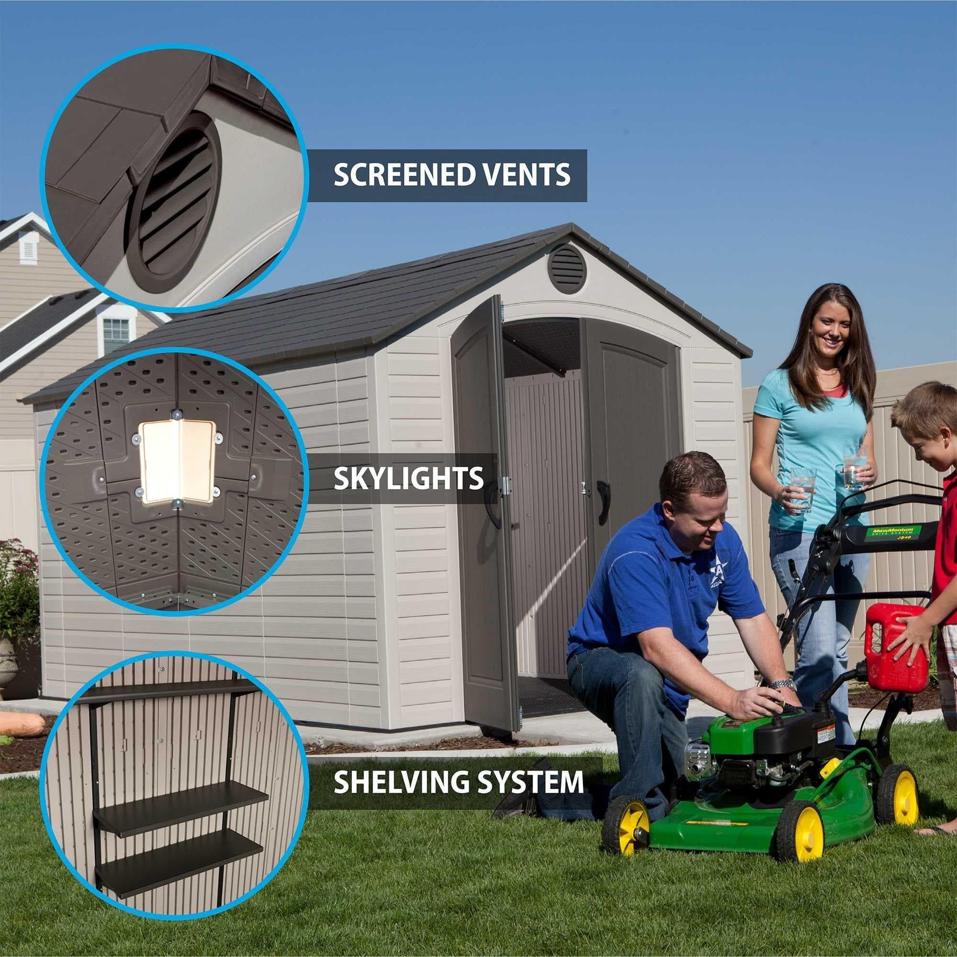 Lifetime 8 Ft. X 12.5 Ft. Outdoor Storage Shed - 6402 - Backyard Provider