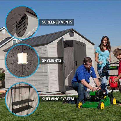 Lifetime 8 Ft. X 12.5 Ft. Outdoor Storage Shed - 6402 - Backyard Provider