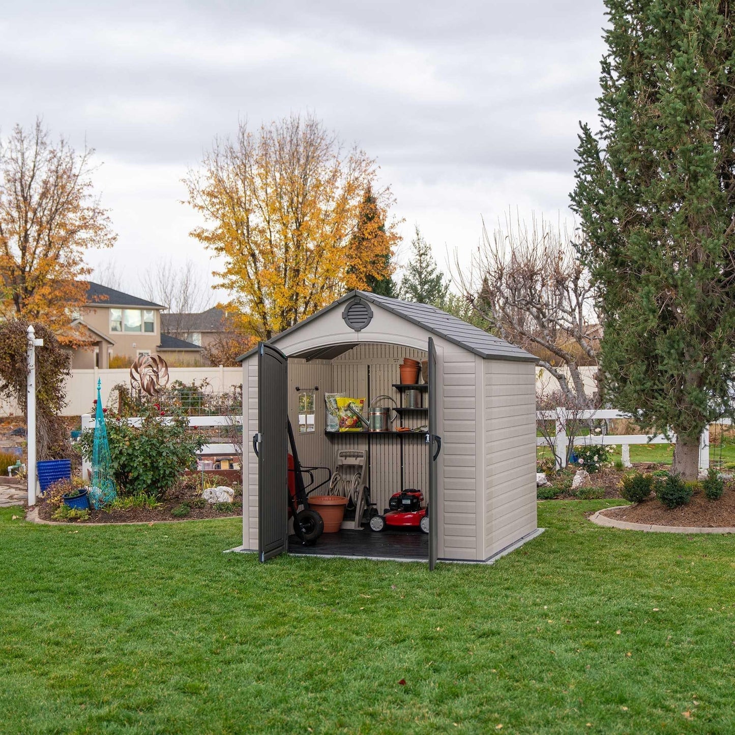 Lifetime 8 Ft. X 7.5 Ft. Outdoor Storage Shed - 6411 - Backyard Provider