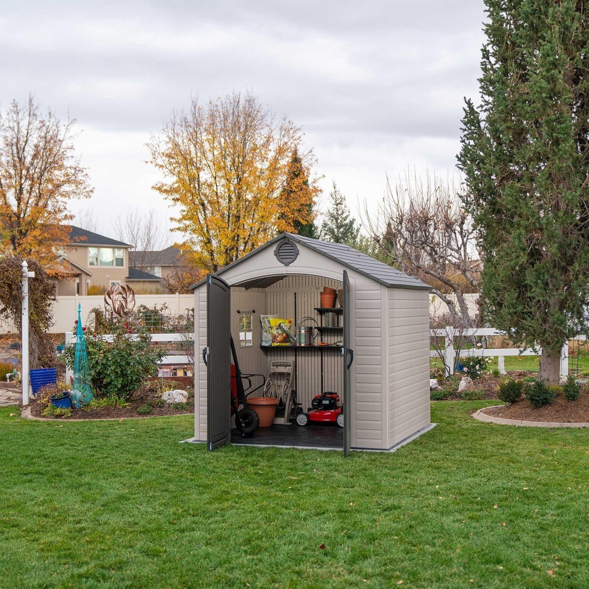 Lifetime 8 Ft. X 7.5 Ft. Outdoor Storage Shed - 6411 - Backyard Provider