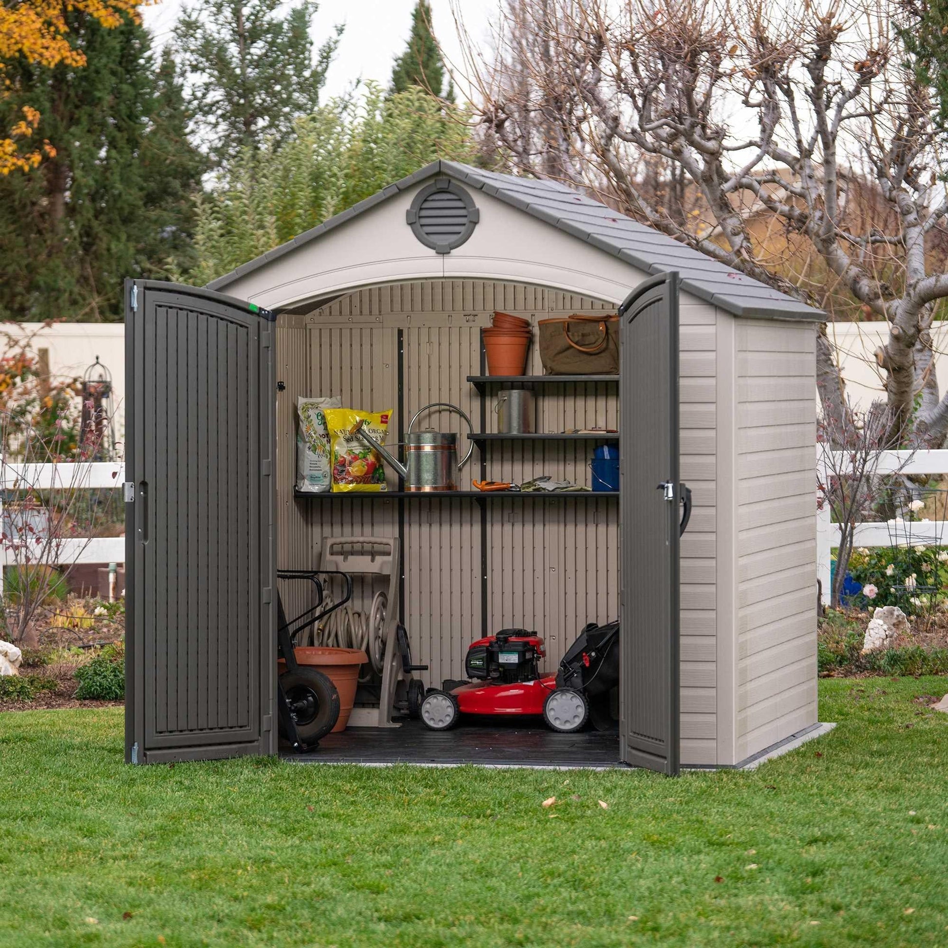 Lifetime 8 Ft. X 7.5 Ft. Outdoor Storage Shed - 6411 - Backyard Provider