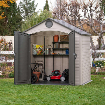 Lifetime 8 Ft. X 7.5 Ft. Outdoor Storage Shed - 6411 - Backyard Provider