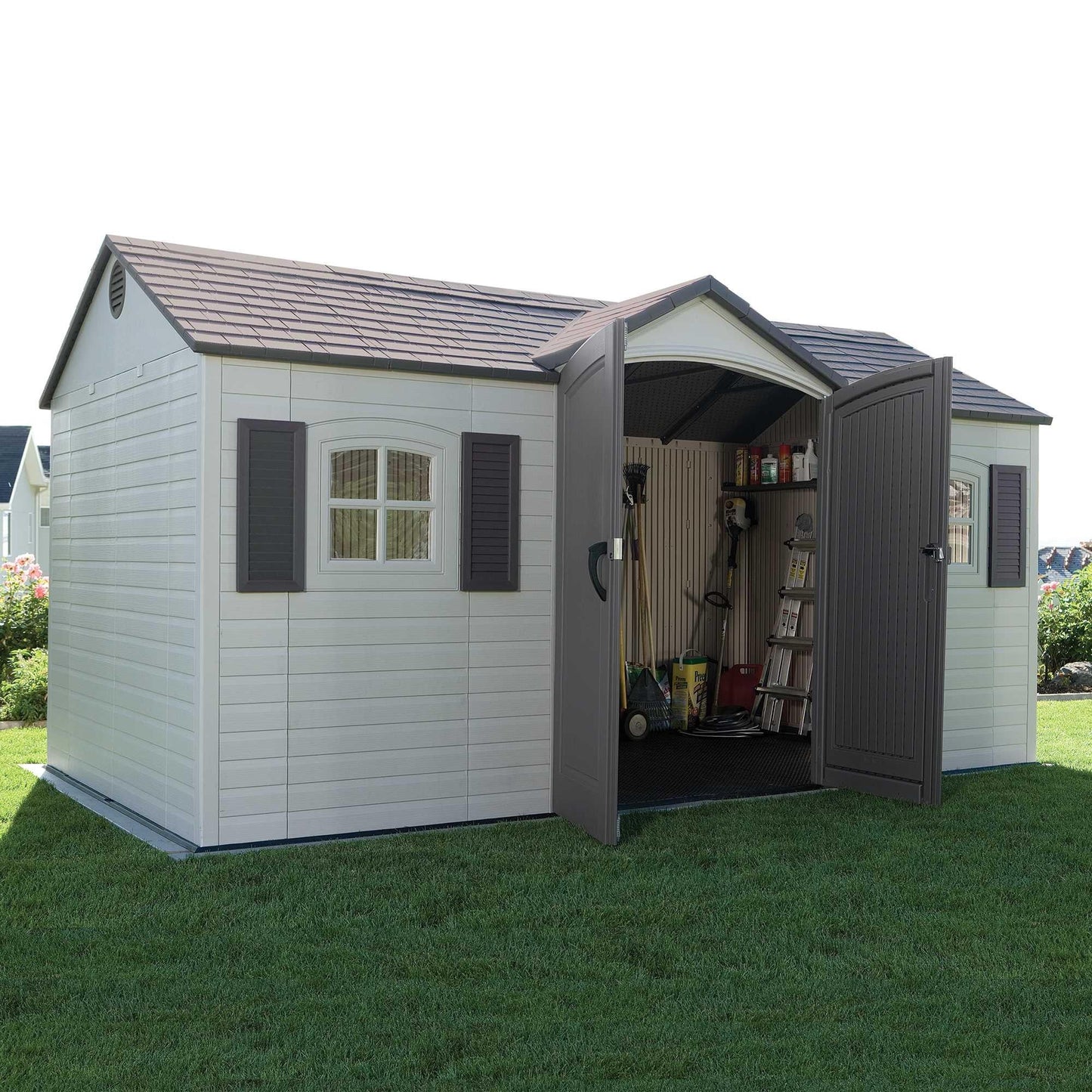 Lifetime 15 Ft. X 8 Ft. Outdoor Storage Shed - 6446 - Backyard Provider