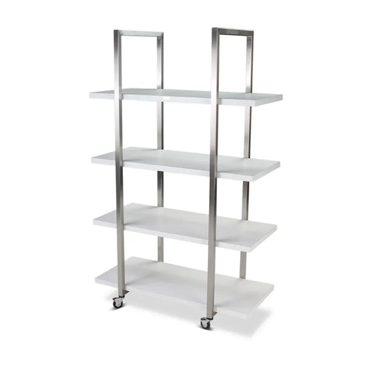 Forbes Industries 6503 24" Quad Series Rolling Display (Executive), Brushed Stainless Steel Square - 6503