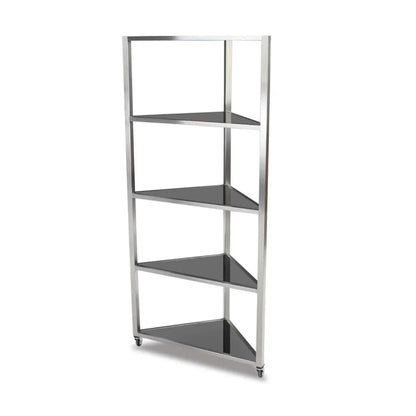 Forbes Industries 6553 19.25" Euclid Series Executive Rolling Display, Brushed Stainless Steel Frame - 6553