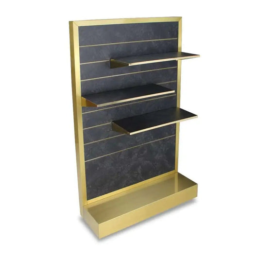 Forbes Industries 6566 20" Manhattan Series Rolling Display, Brushed Brass Frame - 6566