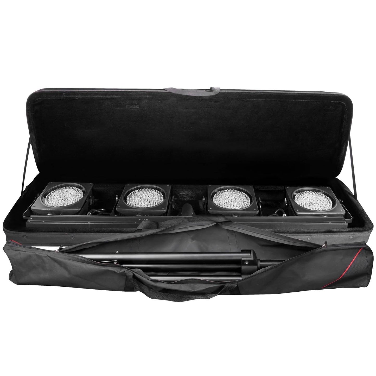 CHAUVET DJ 4BAR USB DMX LED Wash Light System w/Tripod, Travel Bags & Footswitch - 66598