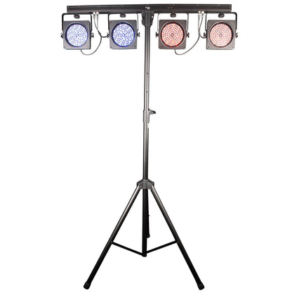 CHAUVET DJ 4BAR USB DMX LED Wash Light System w/Tripod, Travel Bags & Footswitch - 66598