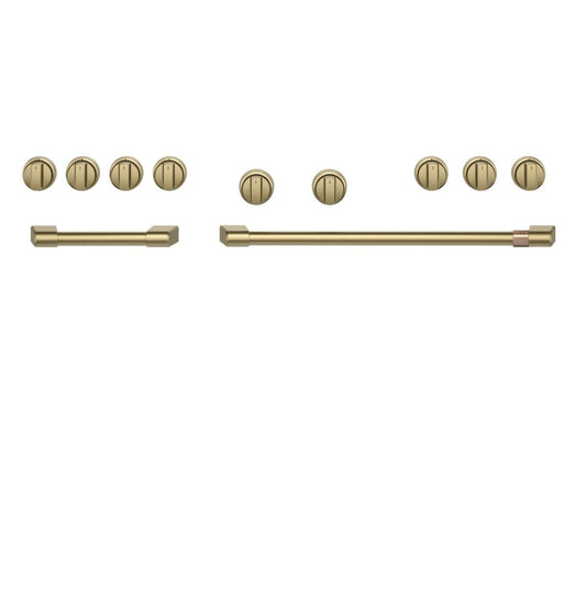 CAFE Café(TM) 48" Brushed Brass Handle & Knob Set for Pro Range and Rangetop - CXPR8HKPTCG-KT