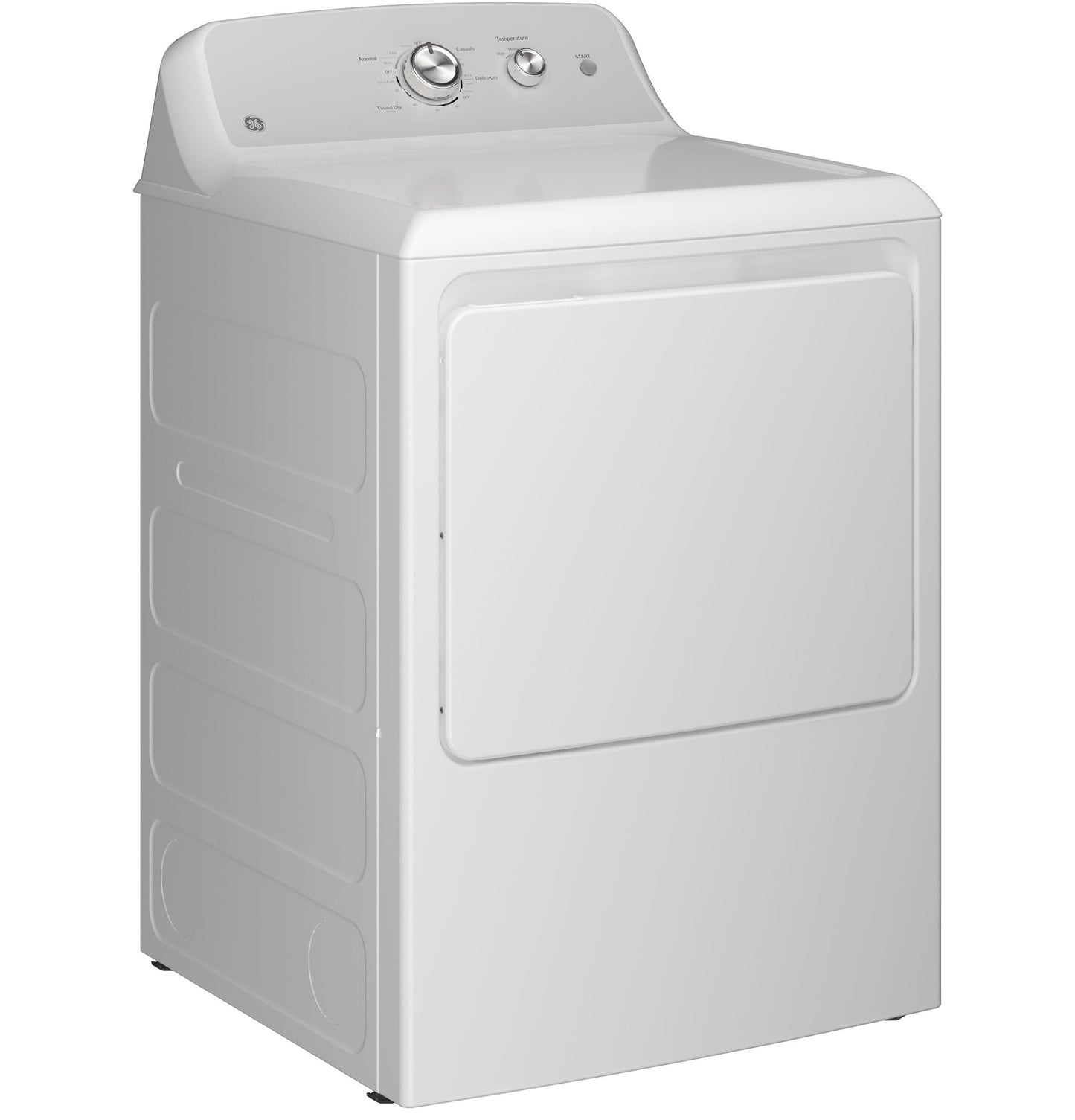 GE APPLIANCES GTX38EASWWS GE(R) 6.2 cu. ft. Capacity&#x00A0;Electric Dryer with Up To 120 ft. Venting and Shallow Depth&#x200B; - GTX38EASWWS-KT