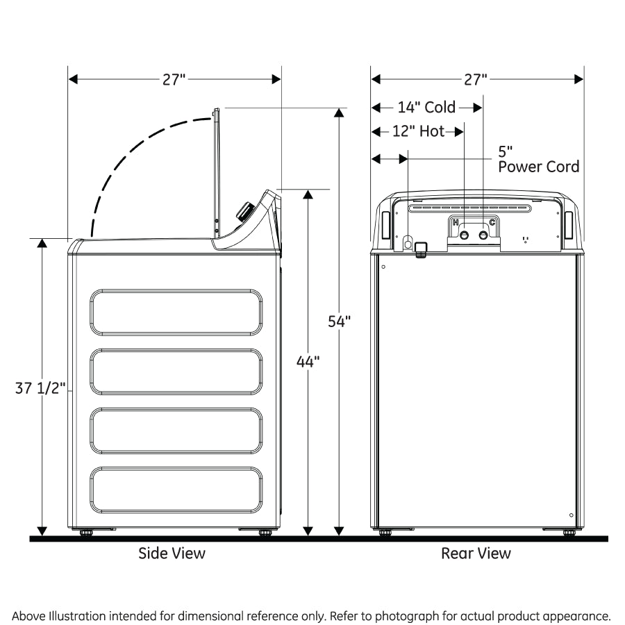 GE APPLIANCES GTW525ACWWB GE(R) 4.3 cu. ft. Capacity Washer with Stainless Steel Basket,5-yr Limited Warranty&#x200B; - GTW525ACWWB-KT