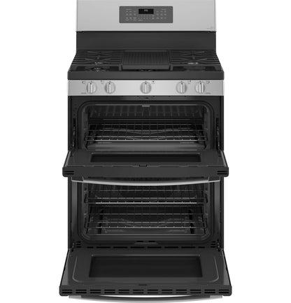 GE APPLIANCES PGB965YPFS GE Profile(TM) 30" Free-Standing Gas Double Oven Convection Fingerprint Resistant Range with No Preheat Air Fry -  PGB965YPFS