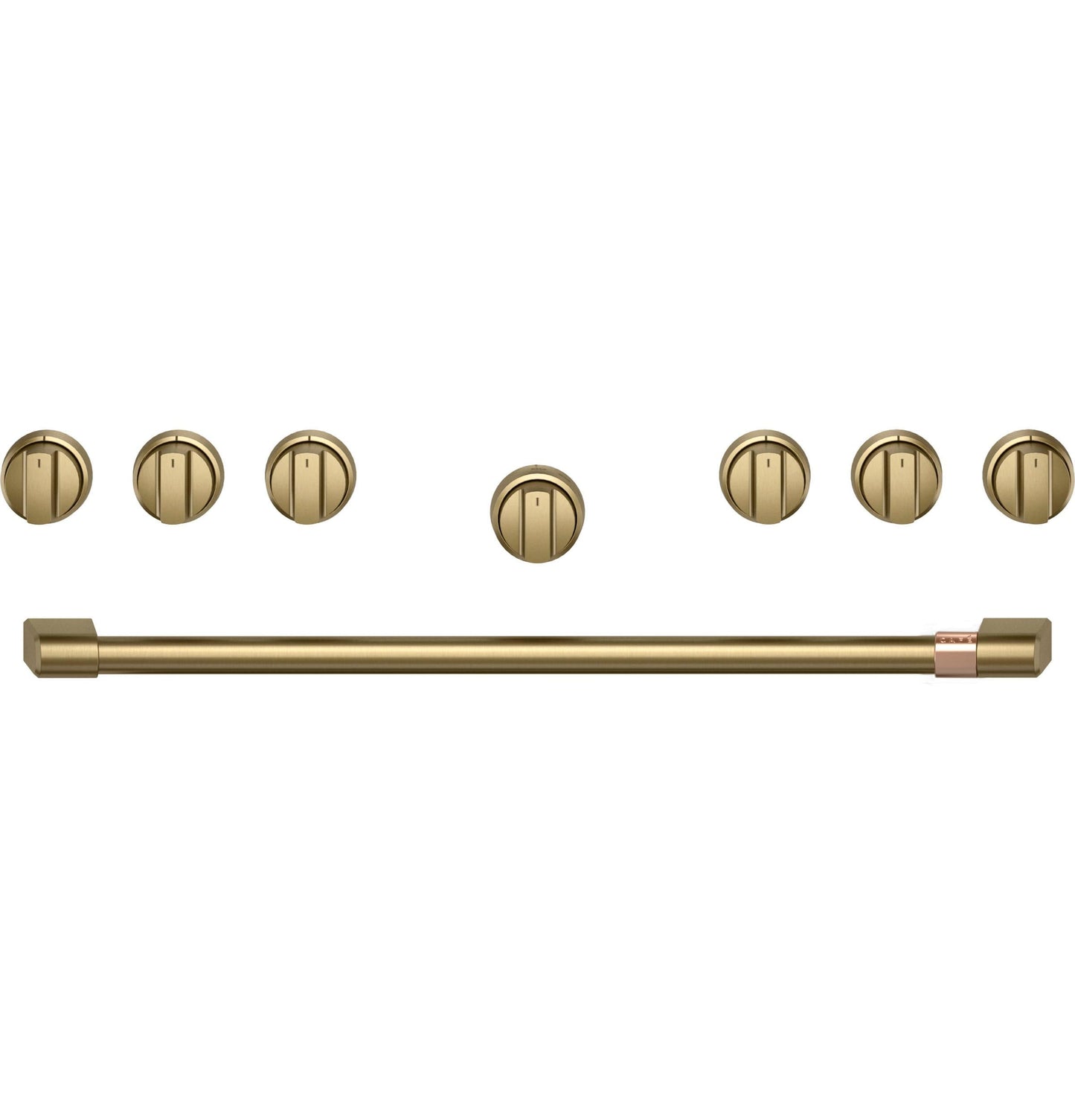 CAFE Café(TM) 36" Brushed Brass Handle & Knob Set for Pro Range and Rangetop - CXPR6HKPTCG-KT