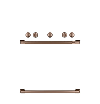 Café Freestanding Gas Knobs and Handles - Brushed Copper - CXFSGHKPMCU-KT