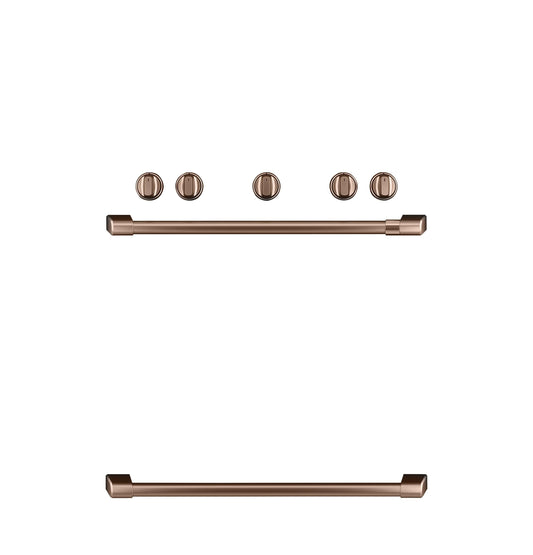 Café Freestanding Gas Knobs and Handles - Brushed Copper - CXFSGHKPMCU-KT