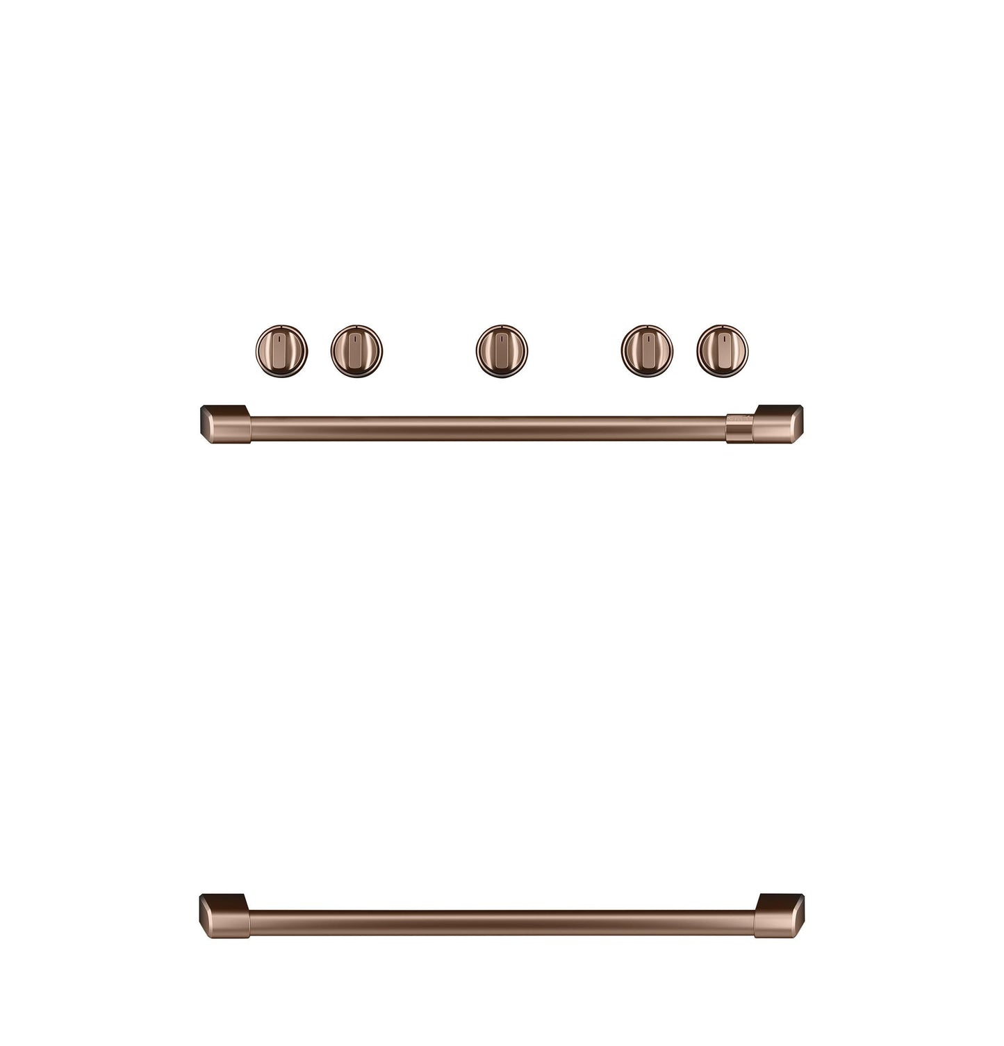 Café Freestanding Gas Knobs and Handles - Brushed Copper - CXFSGHKPMCU-KT