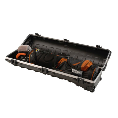 SKB Cases ATA Standard Hard Plastic Wheeled Golf Bag Travel Case, Black (2 Pack) - 112999