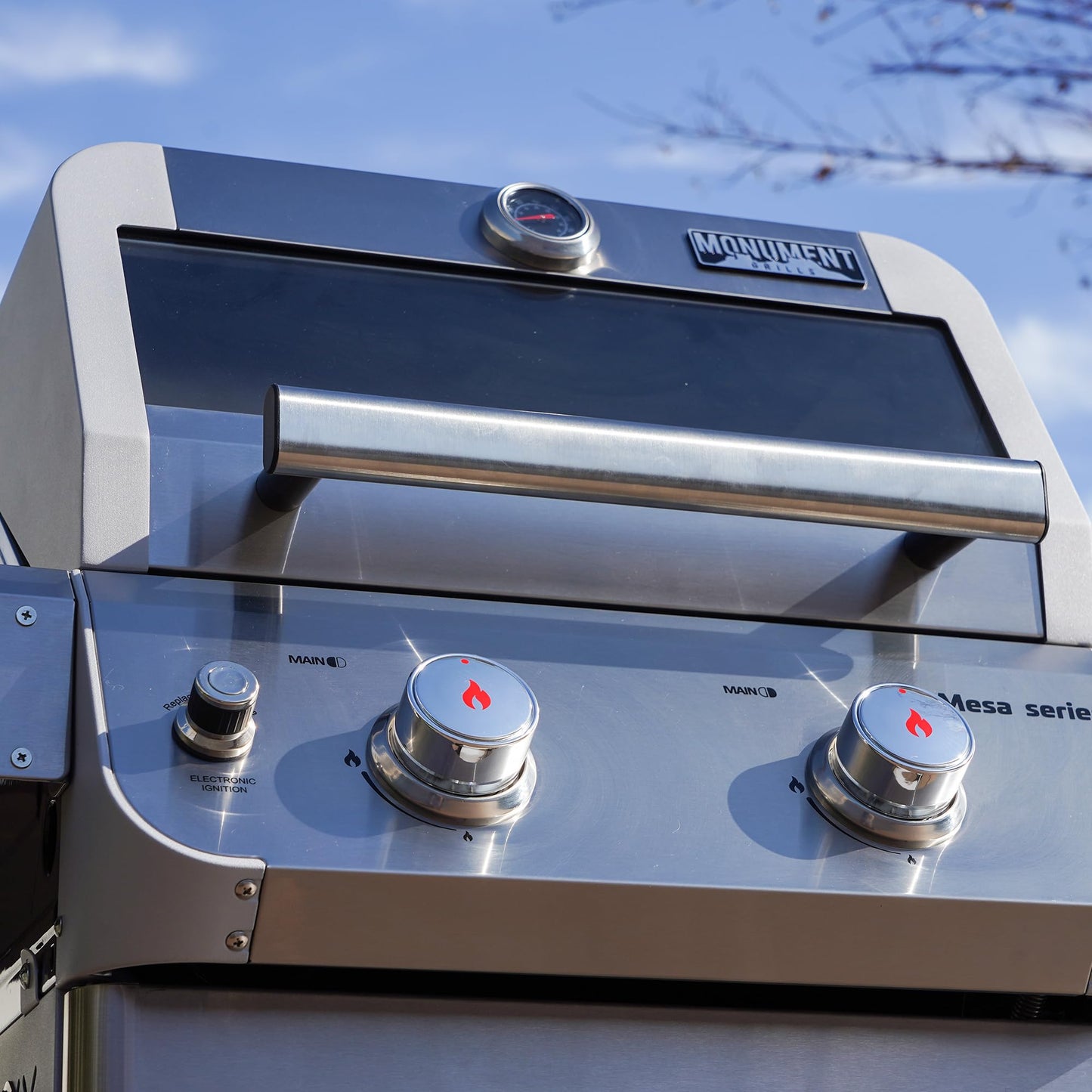 Monument Grills 2-Burner Gas Grill, Stainless Steel - B0CWNT3DLY