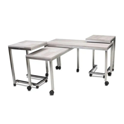 Forbes Industries 7401 30" Claremont Four Nesting Tables One Large Rectangle Table - 7401