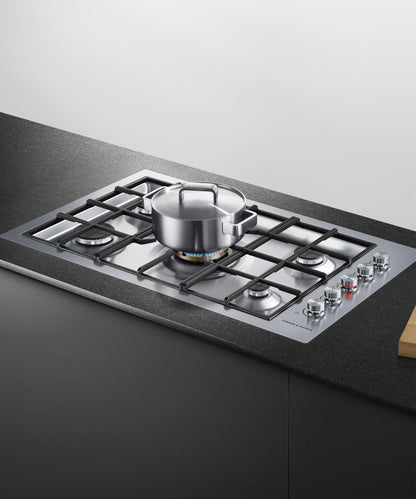FISHER & PAYKEL CG365DLPRX2N Gas on Steel Cooktop, 36", Flush Fit, LPG - CG365DLPRX2N-KT