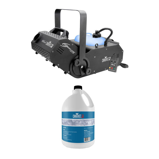 Chauvet H1800FLEX Hurricane Fog/Smoke Pro Machine + Fog Juice Fluid (1 Gallon) - 76447