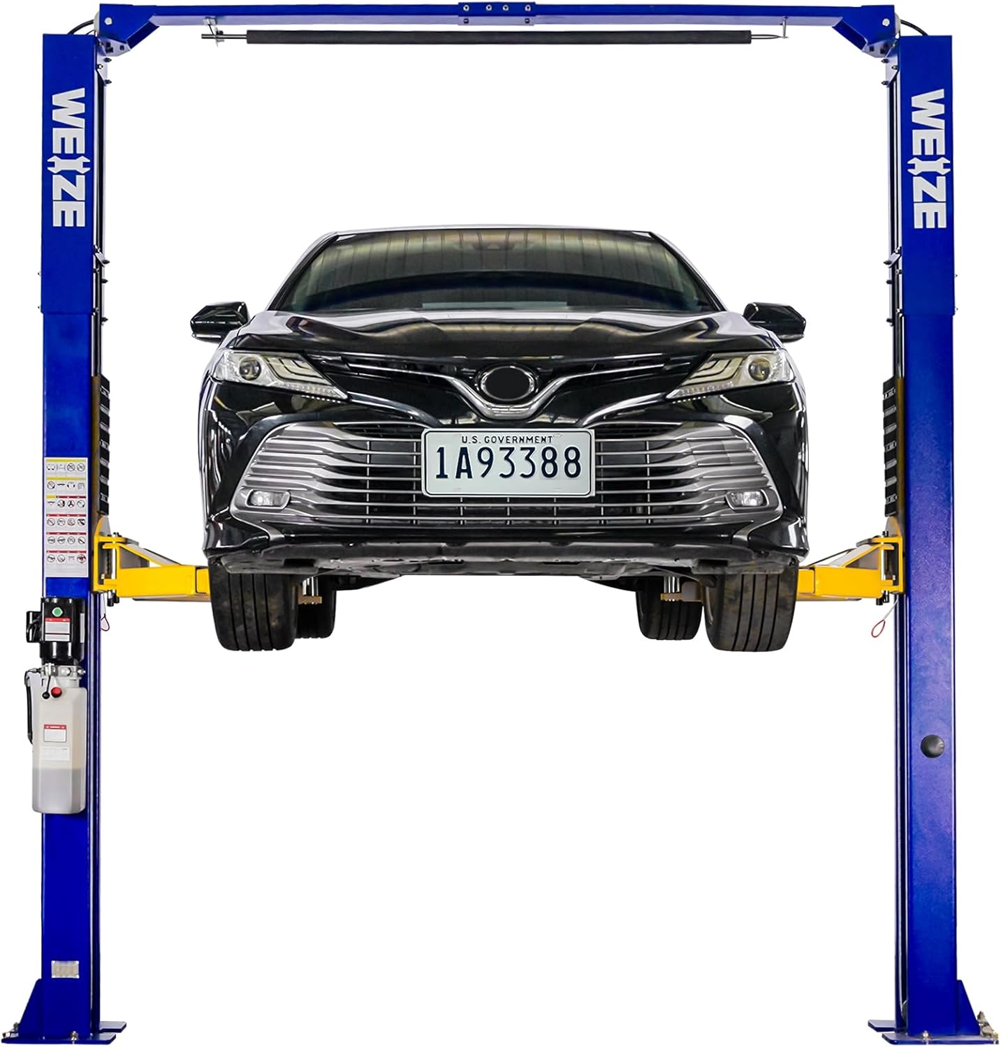 WEIZE 10,000 lbs Two Post Car Lift, Clearfloor, Overhead Auto/Truck Lift, 220V, 60Hz, 3HP - PLA-1001