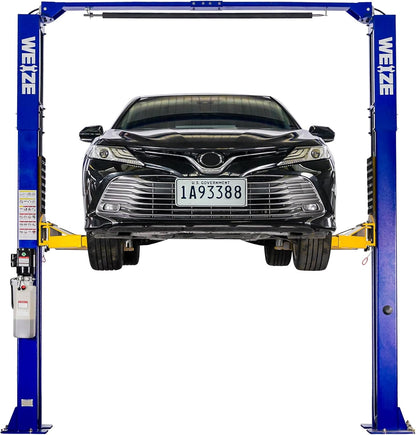WEIZE 10,000 lbs Two Post Car Lift, Clearfloor, Overhead Auto/Truck Lift, 220V, 60Hz, 3HP - PLA-1001