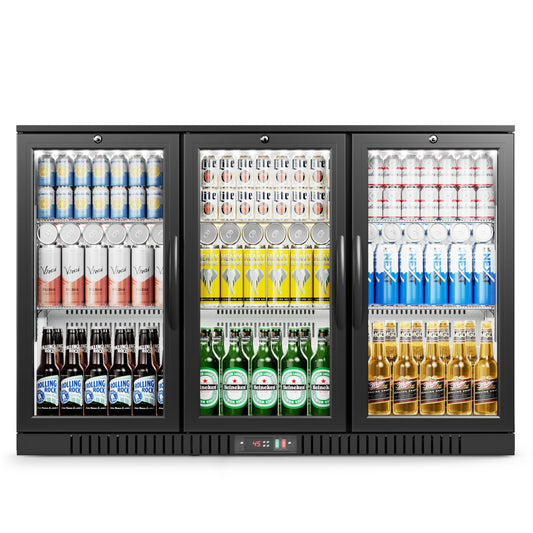 EUHOMY Back Bar Cooler With 2/3 Glass Swing Doors Wine Cooler - BRU-210