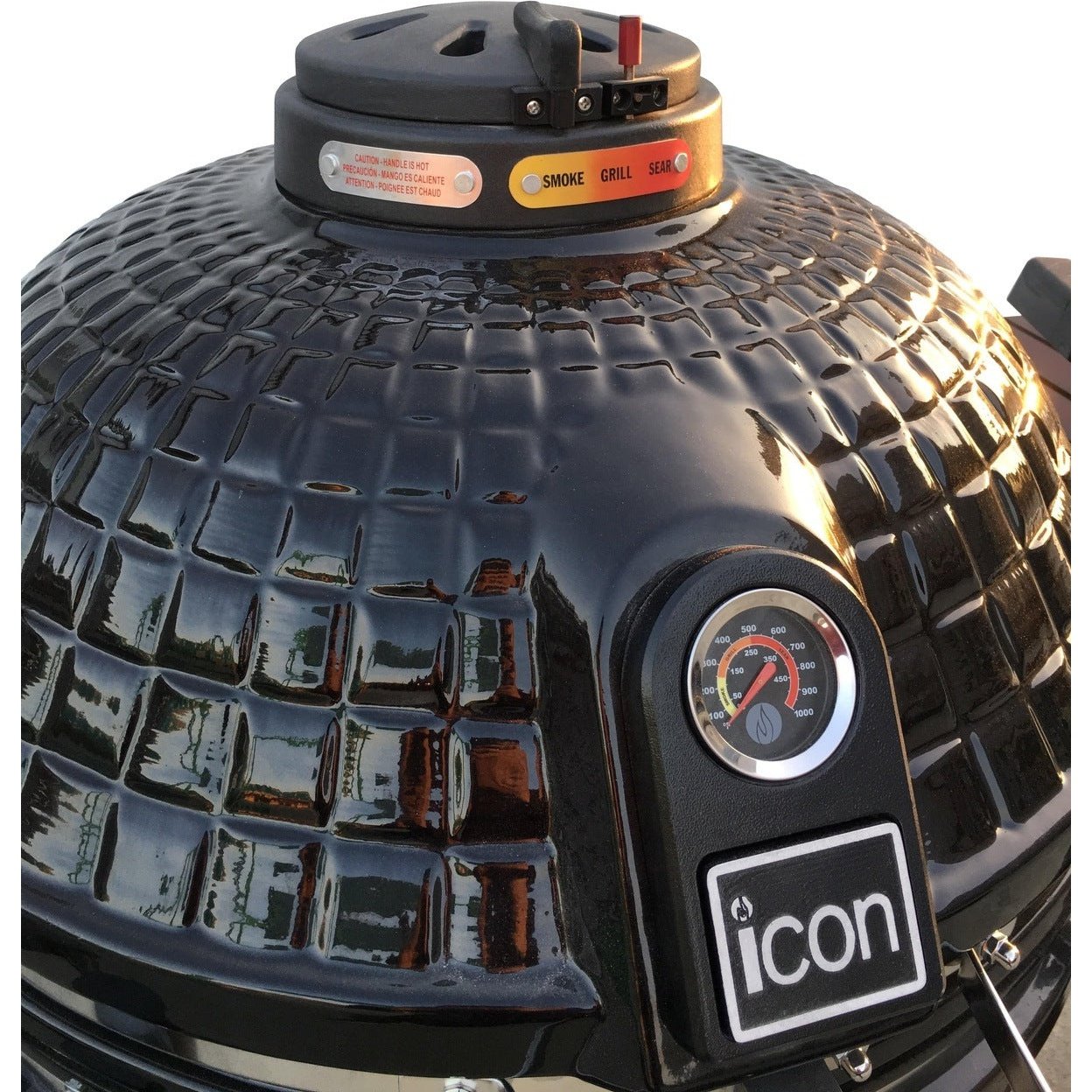 Vision Grills Elite | Icon 600 Series Grill | Charcoal Gas Compatible - ICON - CG-600 - Black