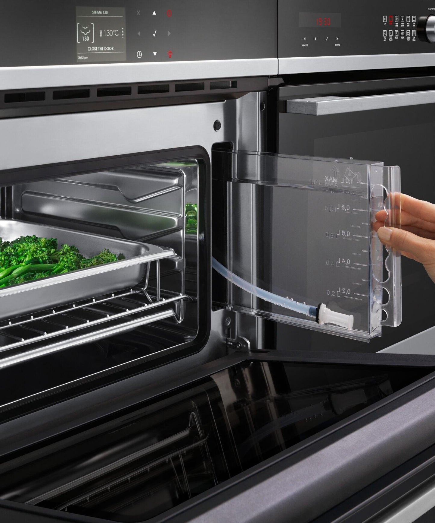 FISHER & PAYKEL OS24NDB1 Combination Steam Oven, 24", 9 Function - OS24NDB1-KT