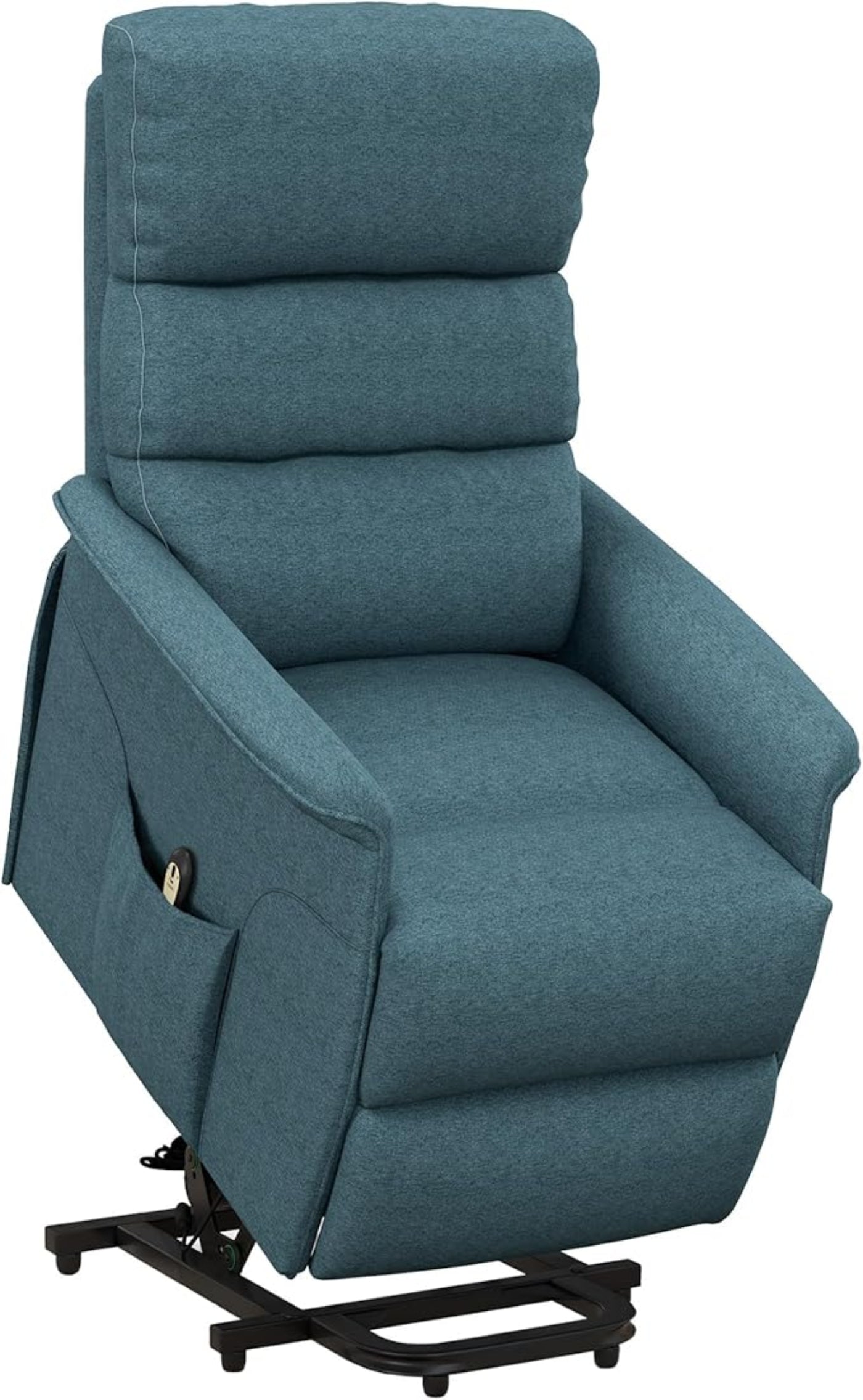 HOMCOM Power Lift Recliner Chair for Elderly, Easy Assembly, Fabric Lift Chair for Adults, Recliner Sofa with Remote Control, Side Pockets for Living Room, Gray - B07Y99CJJF-1