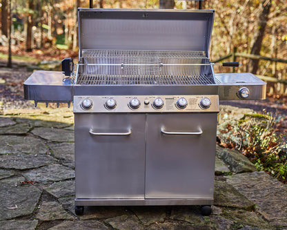 Monument Grills 6-Burner Stainless Steel Propane Gas Grill with Side Burner & Rotisserie - B07CKL654H
