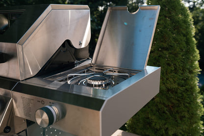 Monument Grills Larger 4-Burner Propane Gas Grills BBQ Stainless Steel Heavy-Duty Cabinet Style with BBQ Cover - B0BGH9X18S