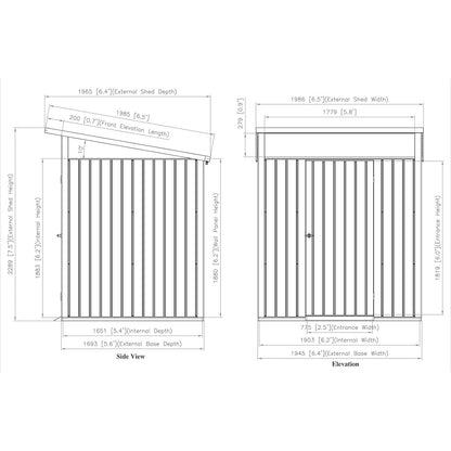 Duramax 6' x 5' Palladium Shed 41872